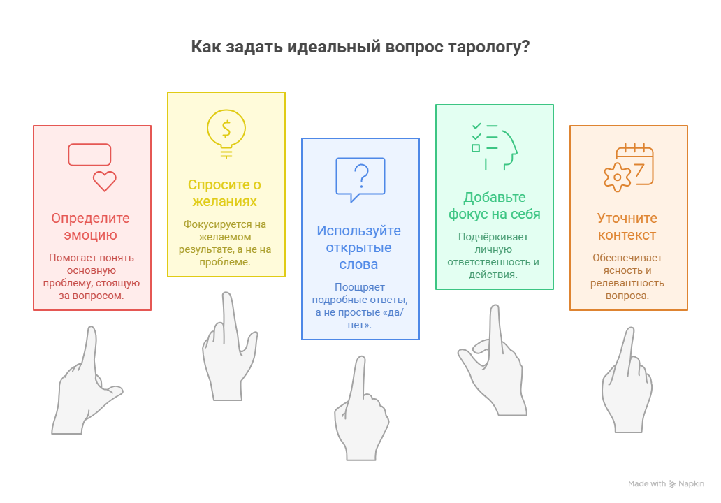 Пошаговая инструкция как правильно задать вопрос тарологу с примерами