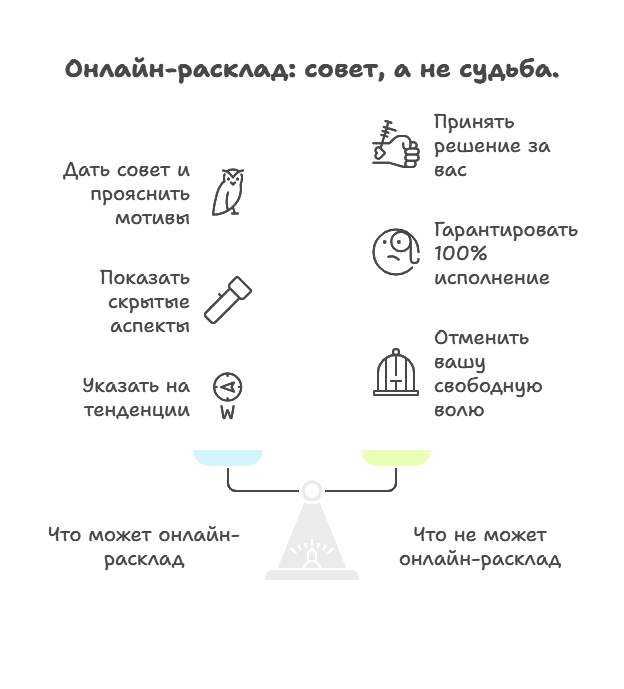 Что можно и чего нельзя ожидать от онлайн гадания на таро уэйта - таблица этических границ и возможностей.