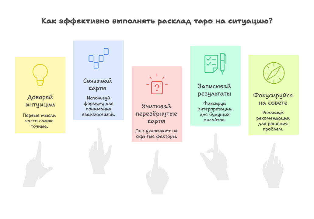 Как правильно делать и интерпретировать расклад таро на ситуацию - 5 золотых правил для точного ответа.