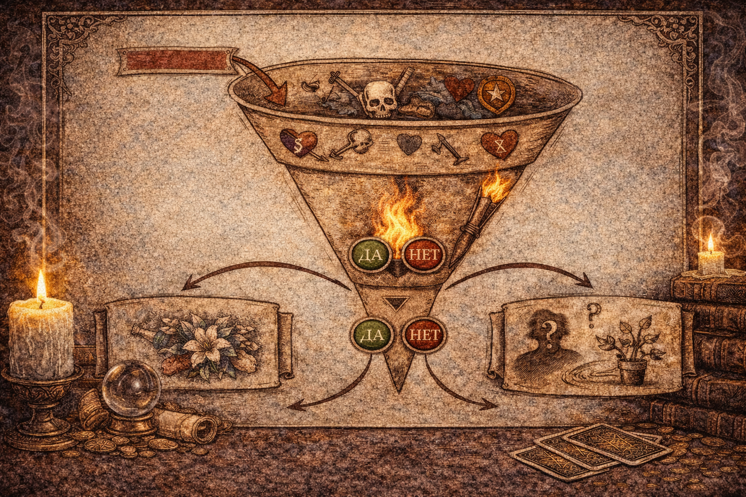 На что нельзя гадать на таро и как переформулировать вопрос - схема.