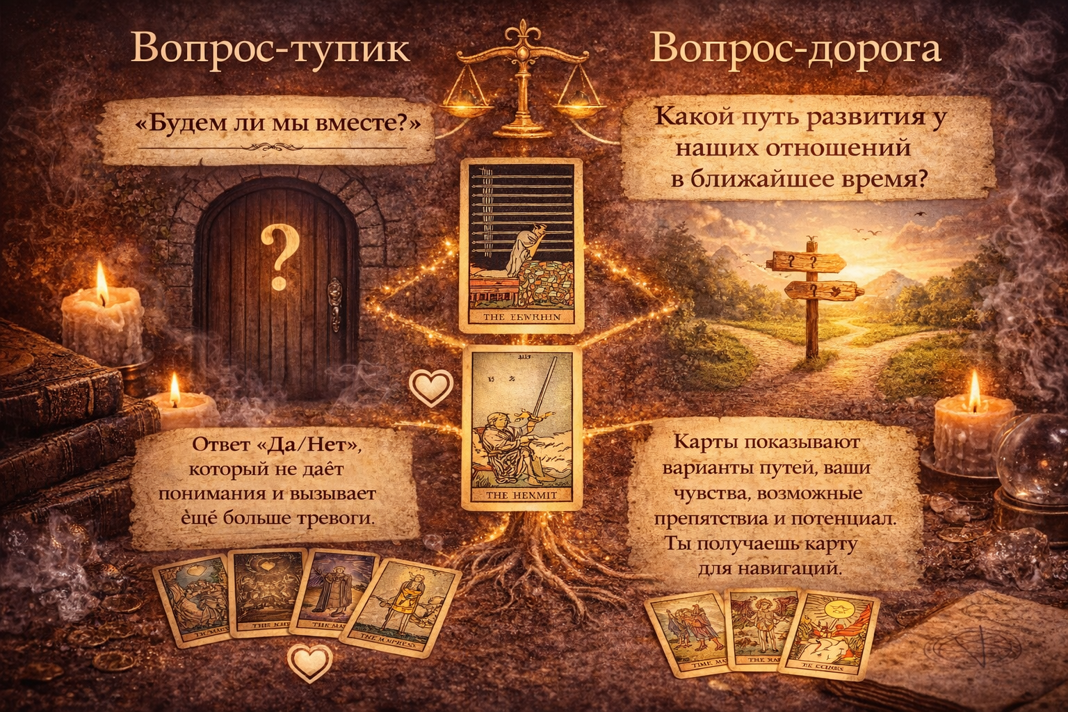 Будем ли мы вместе расклад на таро - как правильно задавать вопрос для точного ответа.