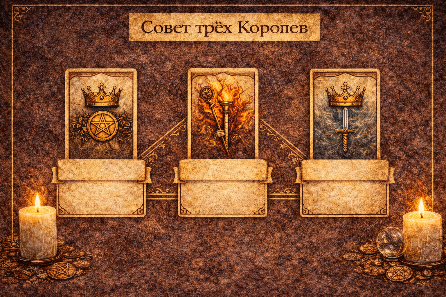 расклад таро совет трех королев - схема для получения женской мудрости.