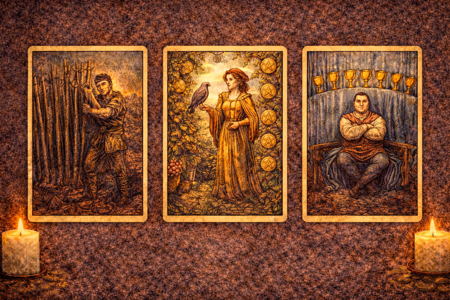 значение девяток таро - схема карт жезлов, пентаклей, кубков на пике развития.