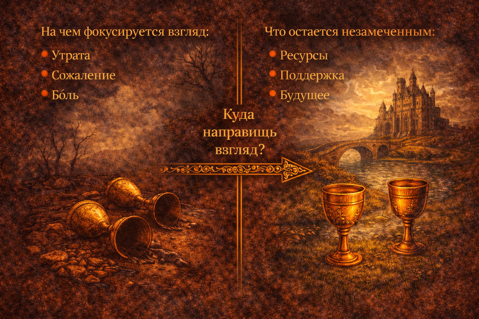 Глубокое значение карты Пятерка Кубков в Таро: символизм утраты и скрытых ресурсов.