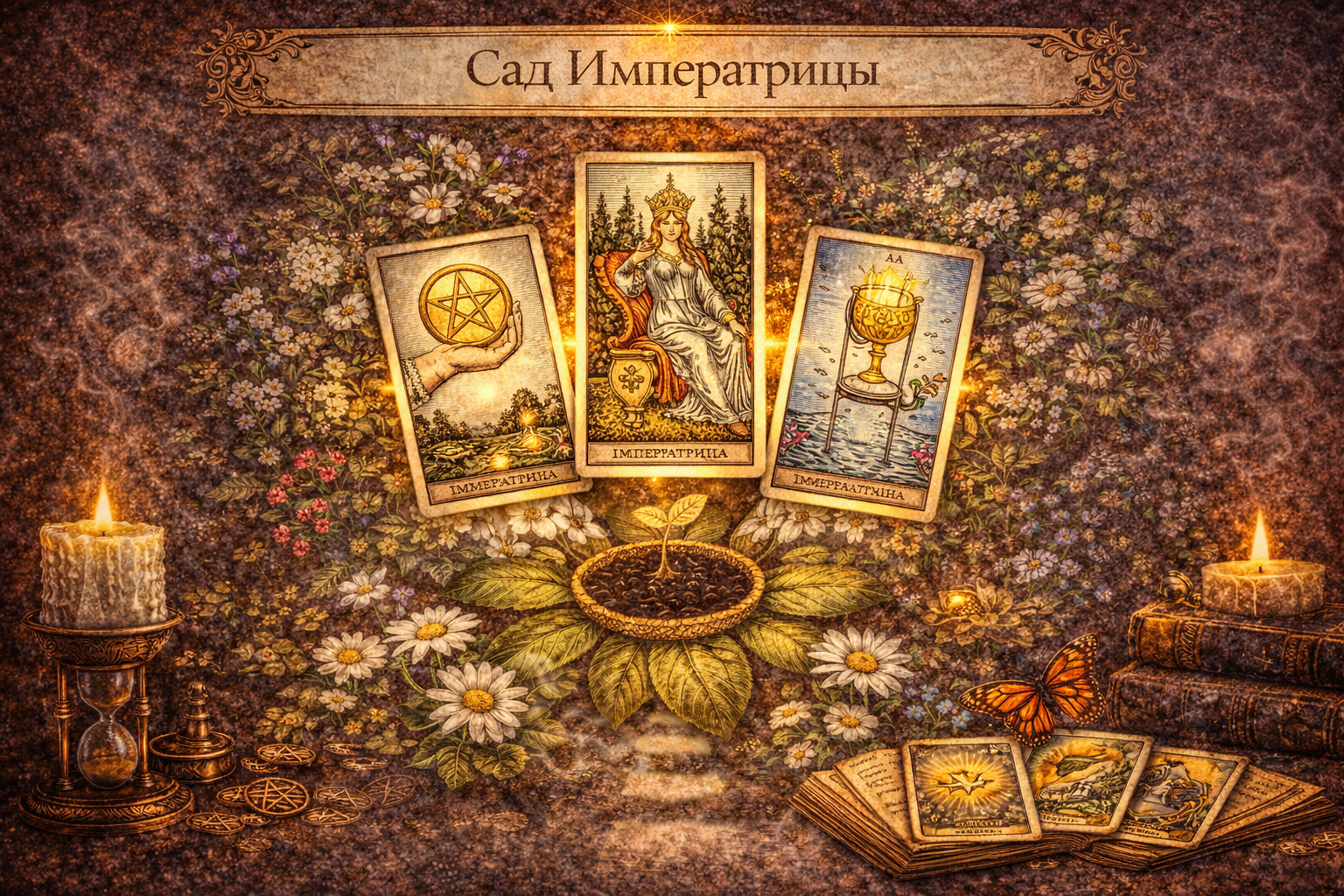 Расклад Таро Сад Императрицы для творческих проектов, заботы о себе и привлечения изобилия.