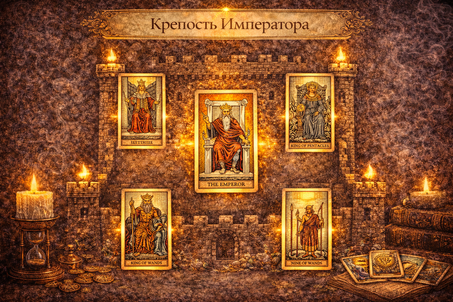 Расклад Таро Крепость Императора для укрепления позиций, защиты границ и стратегического планирования.