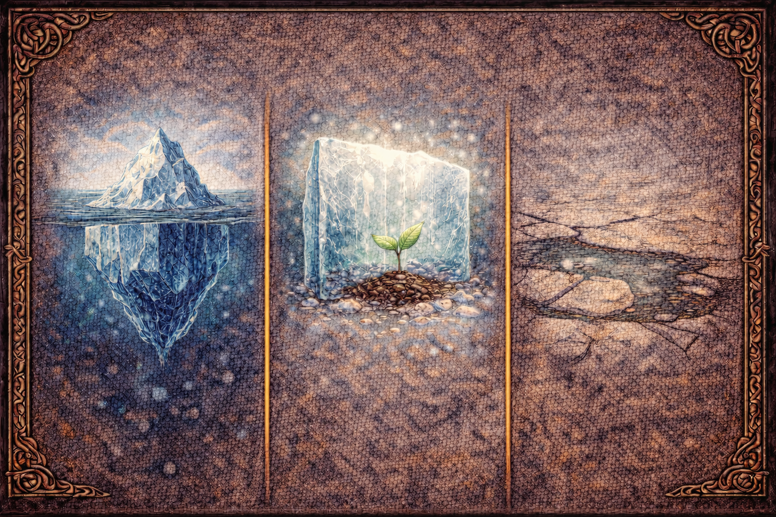 руна иса значение - схема символа льда, остановки, концентрации и застоя.