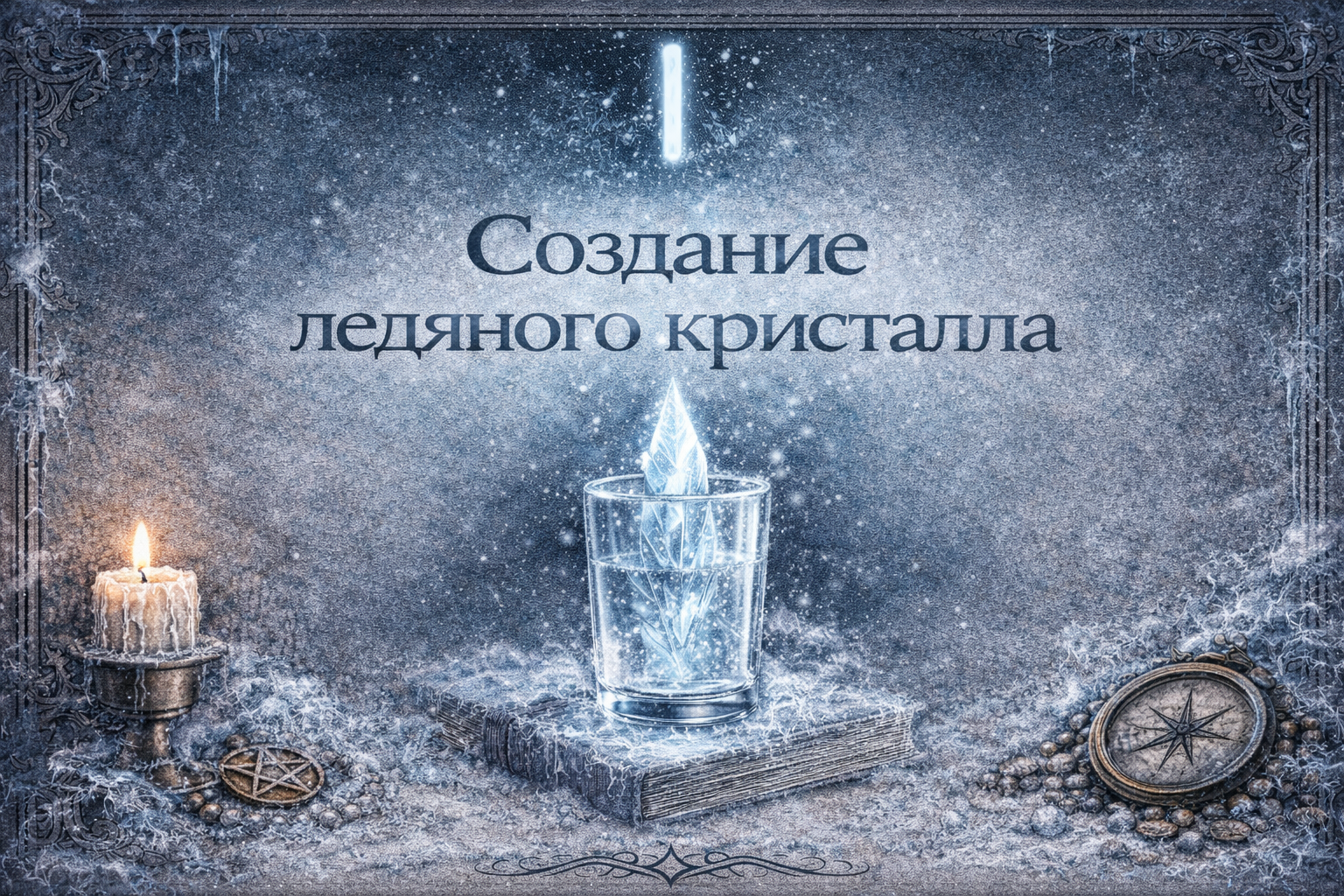 ритуал с руной иса для концентрации намерения и сохранения энергии.