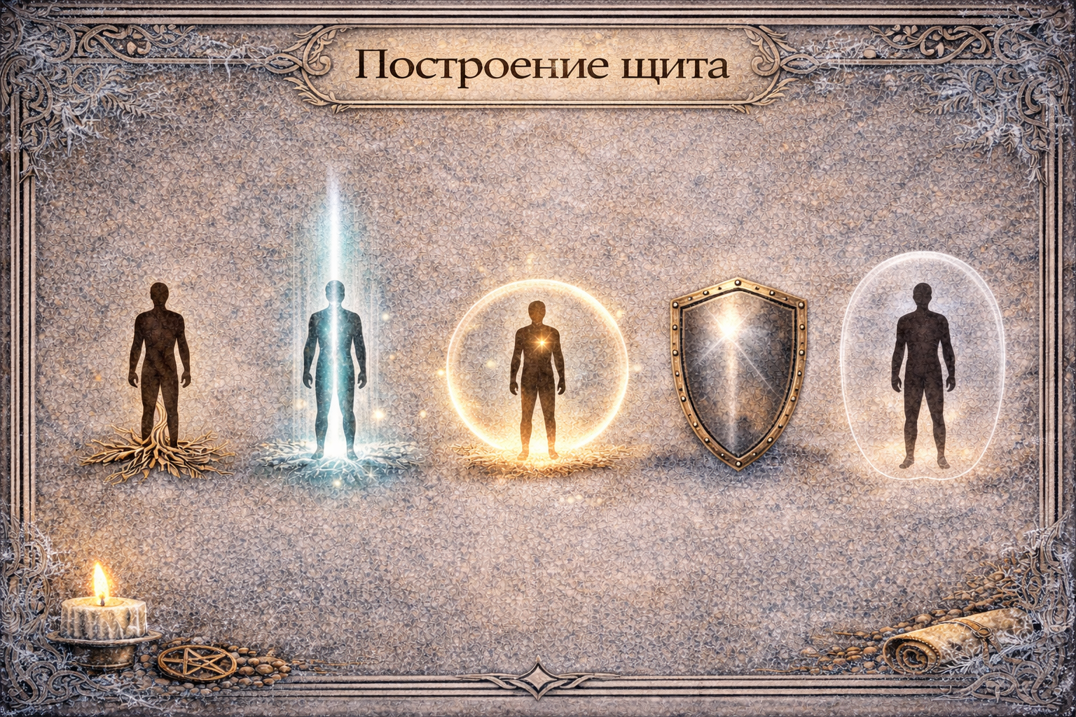 ритуал с руной эйваз для создания энергетического щита и защиты.