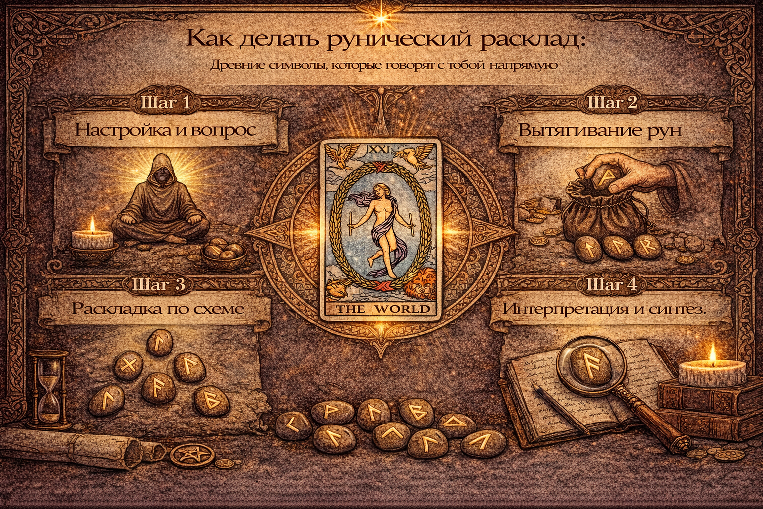 Пошаговая инструкция: как делать расклад на скандинавских рунах для начинающих.