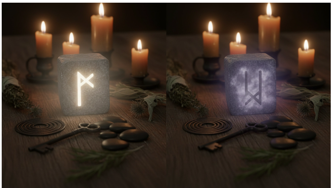 Прямое и перевернутое значение руны Ансуз в гадании: таблица сравнения.