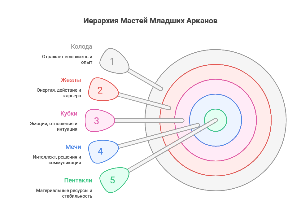 Значение младших арканов таро - четыре масти и их сферы влияния в жизни