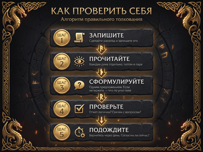Алгоритм проверки себя «Как понять, что я правильно прочитал расклад».
