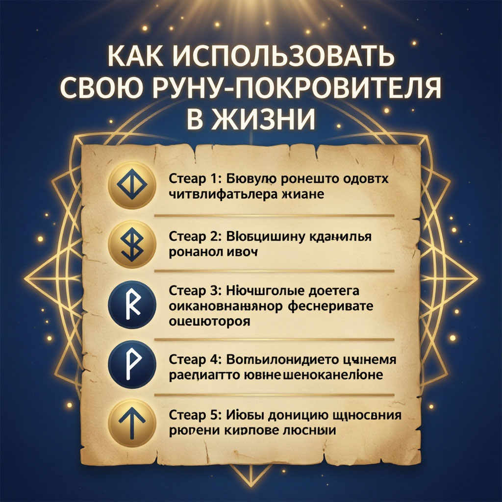 «Как использовать свою руну-покровителя в жизни» — 5 шагов с иконками.
