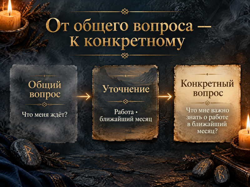 как правильно задавать вопросы рунам — примеры формулировок