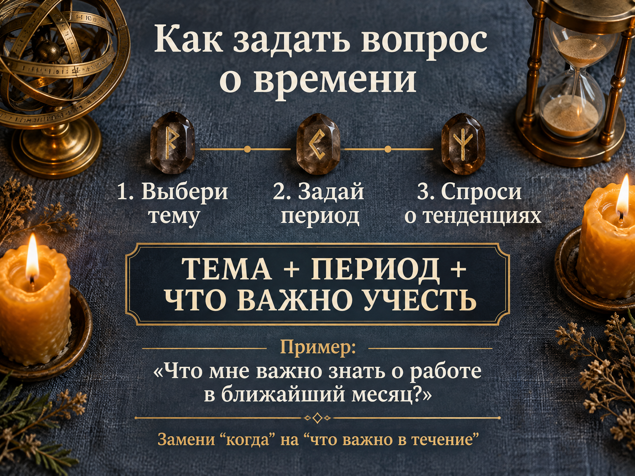как задать вопрос рунам о времени и периоде