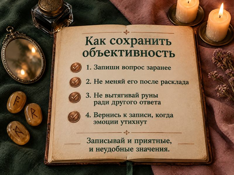 чек-лист объективного самостоятельного гадания