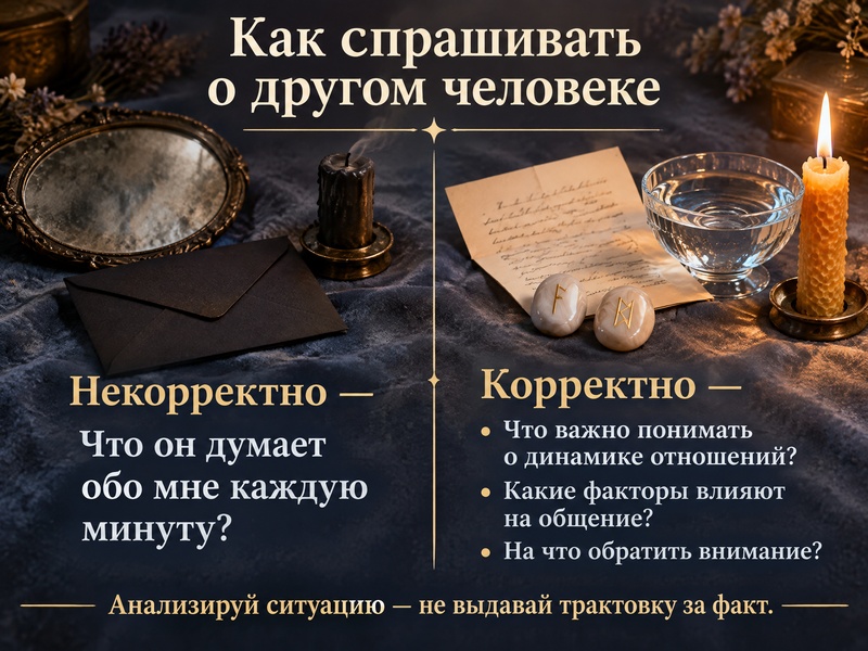 корректные и некорректные формулировки вопросов о другом человеке