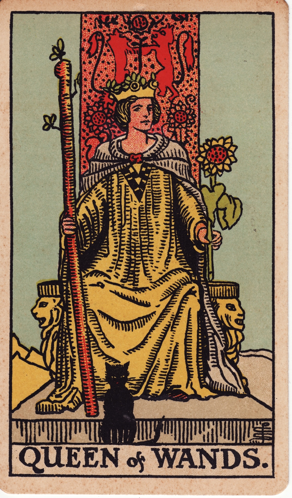 Карта Таро Дама жезлов для гадания онлайн